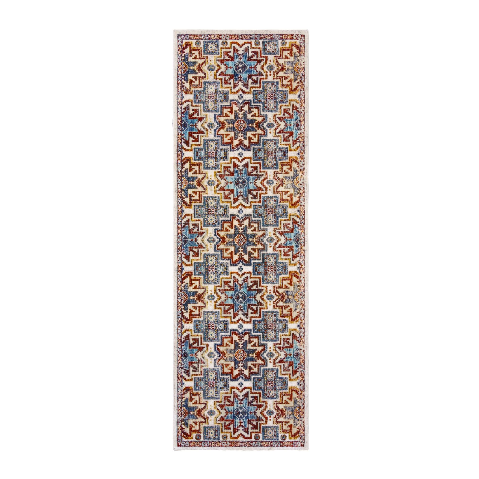 Gertmenian Reyes Corda Southwestern Geometric Grey/Rust/Teal Medallion